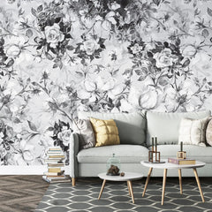 3043-E / Pink Floral Self-Adhesive Wallpaper: Easy Peel and Stick Wall Mural, Modern Room Decor, Bathroom, and Kitchen - Artevella