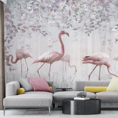 3054-B / Peel and Stick Wallpaper with Pink FlamingoBoho WallPaper for Wall Decor, Easy Install, Removable for Nursery, Bathroom, Bedroom - Artevella