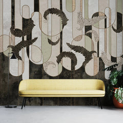 3060-B / Boho Wallpaper Stick and Peel: Nature Inspired Self Adhesive Mural, Ideal for Bathroom, Bedroom, and Kitchen Decor - Artevella