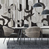 3060-D / Boho Wallpaper Stick and Peel: Nature Inspired Self Adhesive Mural, Ideal for Bathroom, Bedroom, and Kitchen Decor - Artevella