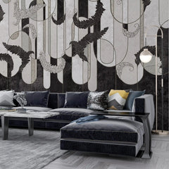 3060-D / Boho Wallpaper Stick and Peel: Nature Inspired Self Adhesive Mural, Ideal for Bathroom, Bedroom, and Kitchen Decor - Artevella