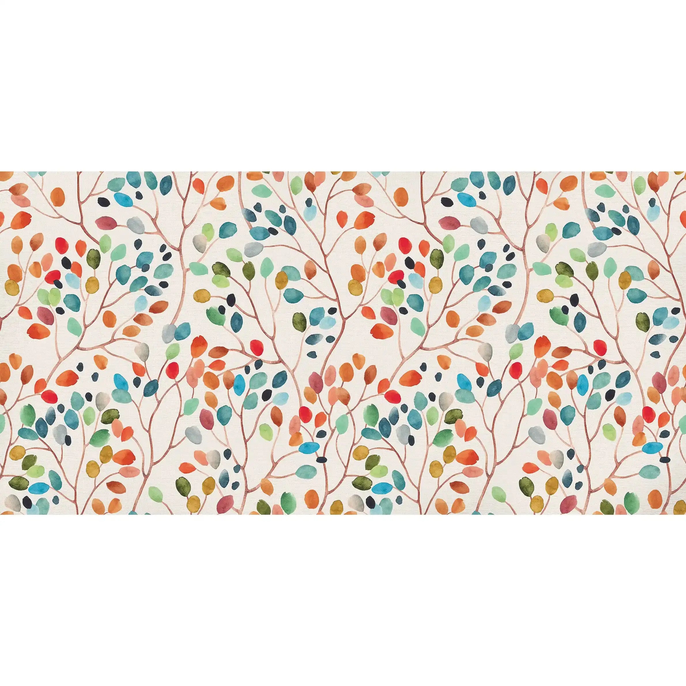 3063-B / Tropical Floral Peel and Stick Wallpaper - Colorful Woodland Branch, Decorative for Accent Wall, Removable and Easy to Install - Artevella