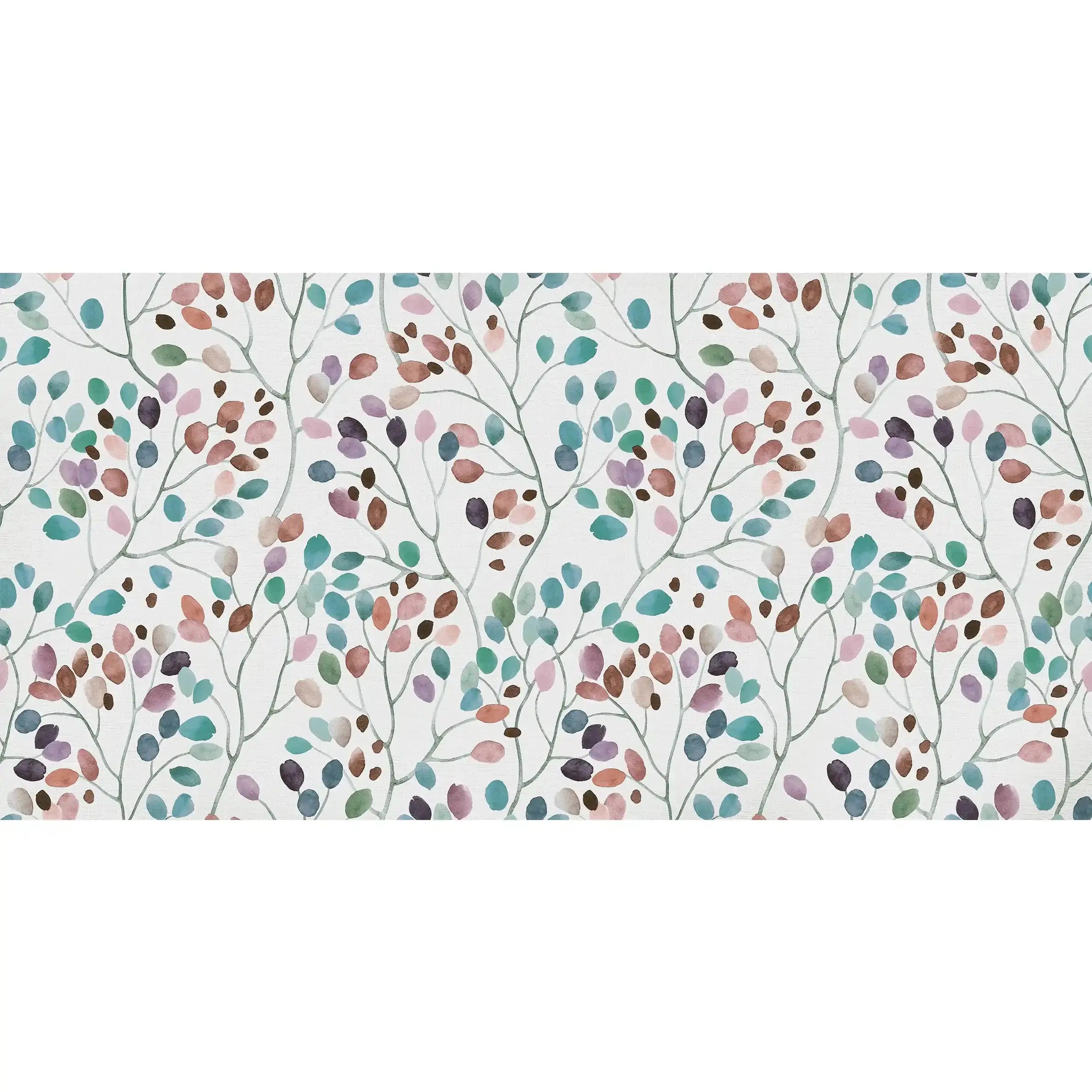 3063-D / Tropical Floral Peel and Stick Wallpaper - Colorful Woodland Branch, Decorative for Accent Wall, Removable and Easy to Install - Artevella