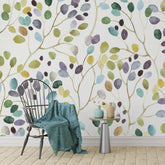 3063-E / Tropical Floral Peel and Stick Wallpaper - Colorful Woodland Branch, Decorative for Accent Wall, Removable and Easy to Install - Artevella