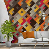 3064-A / Colorful Geometric Pattern Wallpaper - Peelable, Stickable, Ideal for Modern Wall Decor or Accent Wall - Artevella