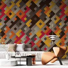 3064-A / Colorful Geometric Pattern Wallpaper - Peelable, Stickable, Ideal for Modern Wall Decor or Accent Wall - Artevella