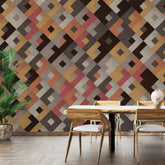 3064-B / Colorful Geometric Pattern Wallpaper - Peelable, Stickable, Ideal for Modern Wall Decor or Accent Wall - Artevella
