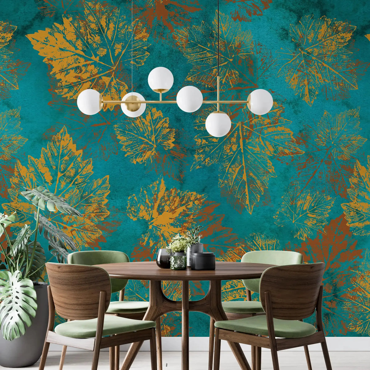 3072-D / Vintage Floral Mural Peel and Stick Wallpaper - Blue Nature-Inspired Wall Decor for Modern Homes - Artevella