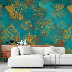 3072-D / Vintage Floral Mural Peel and Stick Wallpaper - Blue Nature-Inspired Wall Decor for Modern Homes - Artevella
