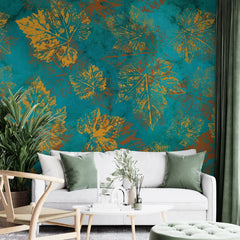 3072-D / Vintage Floral Mural Peel and Stick Wallpaper - Blue Nature-Inspired Wall Decor for Modern Homes - Artevella