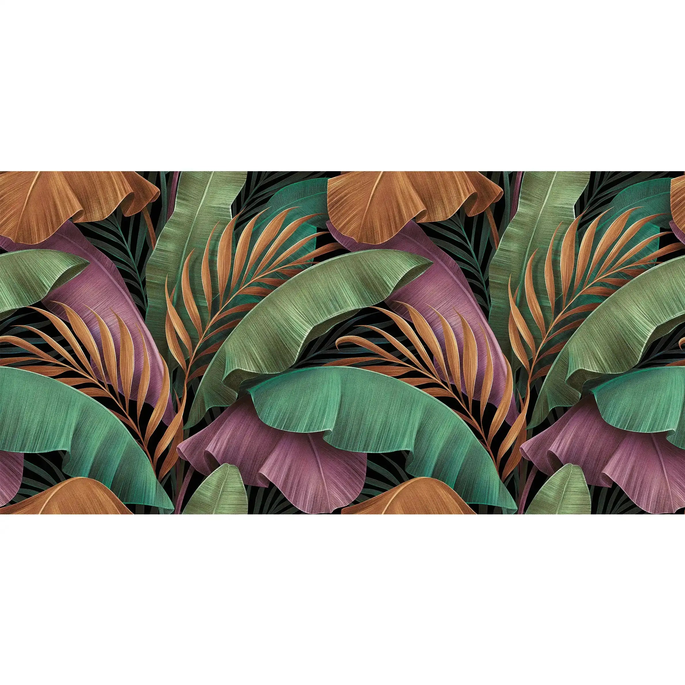 3075-B / Peel and Stick Boho Wallpaper: Tropical Palm Leave Design, Perfect for Accent Wall Decor - Artevella