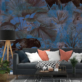 3076-C / Botanical Wallpaper with Panther Theme: Adhesive Mural for Wall Accent - Artevella