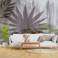 3077-A / Botanical Wall Mural: Peel and Stick Wallpaper with Wild Floral and Plant Motif - Artevella