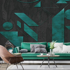 3078-E / Adhesive Boho Wallpaper Peel and Stick: Easy Install Geometric Pattern for Walls, Bedrooms, Kitchens - Modern, Temporary Room Decor - Artevella