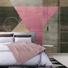 3079-C / Peel and Stick Geometric Wallpaper: Gold Accents, Modern Decor for Walls - DIY Self Adhesive, Removable, Abstract Art Deco Design - Artevella