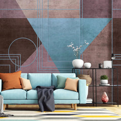 3079-D / Peel and Stick Geometric Wallpaper: Gold Accents, Modern Decor for Walls - DIY Self Adhesive, Removable, Abstract Art Deco Design - Artevella