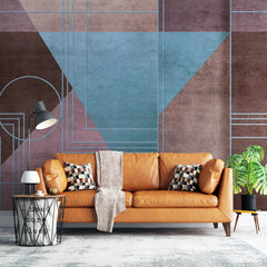 3079-D / Peel and Stick Geometric Wallpaper: Gold Accents, Modern Decor for Walls - DIY Self Adhesive, Removable, Abstract Art Deco Design - Artevella