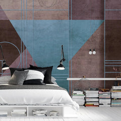 3079-D / Peel and Stick Geometric Wallpaper: Gold Accents, Modern Decor for Walls - DIY Self Adhesive, Removable, Abstract Art Deco Design - Artevella