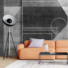 3079-E / Peel and Stick Geometric Wallpaper: Gold Accents, Modern Decor for Walls - DIY Self Adhesive, Removable, Abstract Art Deco Design - Artevella