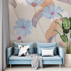 3080-A / Vibrant Boho Floral Wallpaper: Peel and Stick for Easy Application - Self Adhesive, Temporary Wall Mural for DIY Decor - Artevella