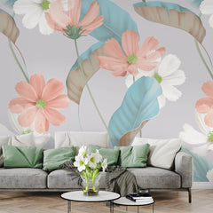 3080-B / Vibrant Boho Floral Wallpaper: Peel and Stick for Easy Application - Self Adhesive, Temporary Wall Mural for DIY Decor - Artevella