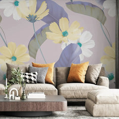 3080-C / Vibrant Boho Floral Wallpaper: Peel and Stick for Easy Application - Self Adhesive, Temporary Wall Mural for DIY Decor - Artevella