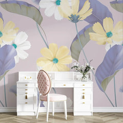 3080-C / Vibrant Boho Floral Wallpaper: Peel and Stick for Easy Application - Self Adhesive, Temporary Wall Mural for DIY Decor - Artevella