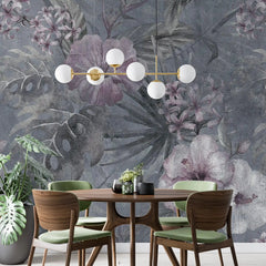 3081-A / Vibrant Floral Peelable Stickable Wallpaper - Transform Your Living Room with Easy Install Art Deco Design - Artevella