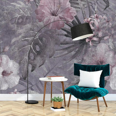 3081-B / Vibrant Floral Peelable Stickable Wallpaper - Transform Your Living Room with Easy Install Art Deco Design - Artevella