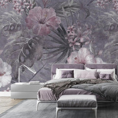 3081-B / Vibrant Floral Peelable Stickable Wallpaper - Transform Your Living Room with Easy Install Art Deco Design - Artevella