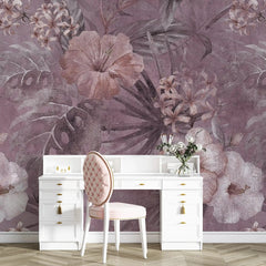 3081-C / Vibrant Floral Peelable Stickable Wallpaper - Transform Your Living Room with Easy Install Art Deco Design - Artevella