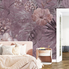 3081-C / Vibrant Floral Peelable Stickable Wallpaper - Transform Your Living Room with Easy Install Art Deco Design - Artevella