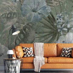 3081-E / Vibrant Floral Peelable Stickable Wallpaper - Transform Your Living Room with Easy Install Art Deco Design - Artevella