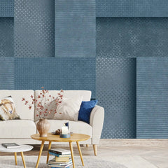 3082-A / Peel and Stick Wallpaper: Blue Tile Square Pattern, Easy Install, Adhesive Wall Decor for Bathroom, Kitchen, and Living Room - Artevella
