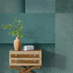 3082-B / Peel and Stick Wallpaper: Blue Tile Square Pattern, Easy Install, Adhesive Wall Decor for Bathroom, Kitchen, and Living Room - Artevella
