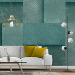 3082-B / Peel and Stick Wallpaper: Blue Tile Square Pattern, Easy Install, Adhesive Wall Decor for Bathroom, Kitchen, and Living Room - Artevella