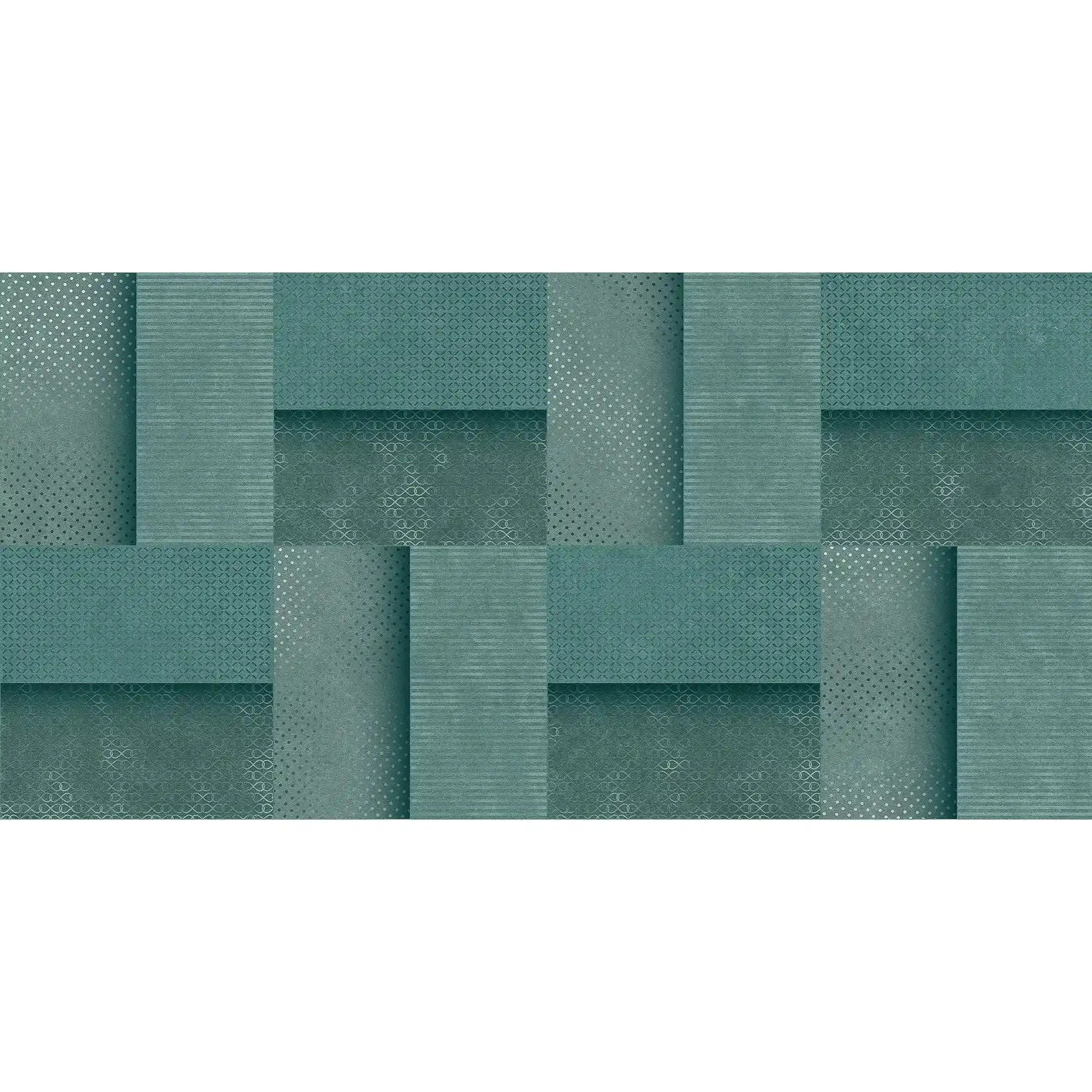 3082-B / Peel and Stick Wallpaper: Blue Tile Square Pattern, Easy Install, Adhesive Wall Decor for Bathroom, Kitchen, and Living Room - Artevella