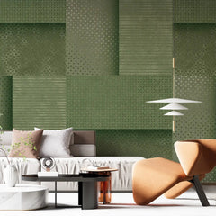 3082-C / Peel and Stick Wallpaper: Blue Tile Square Pattern, Easy Install, Adhesive Wall Decor for Bathroom, Kitchen, and Living Room - Artevella