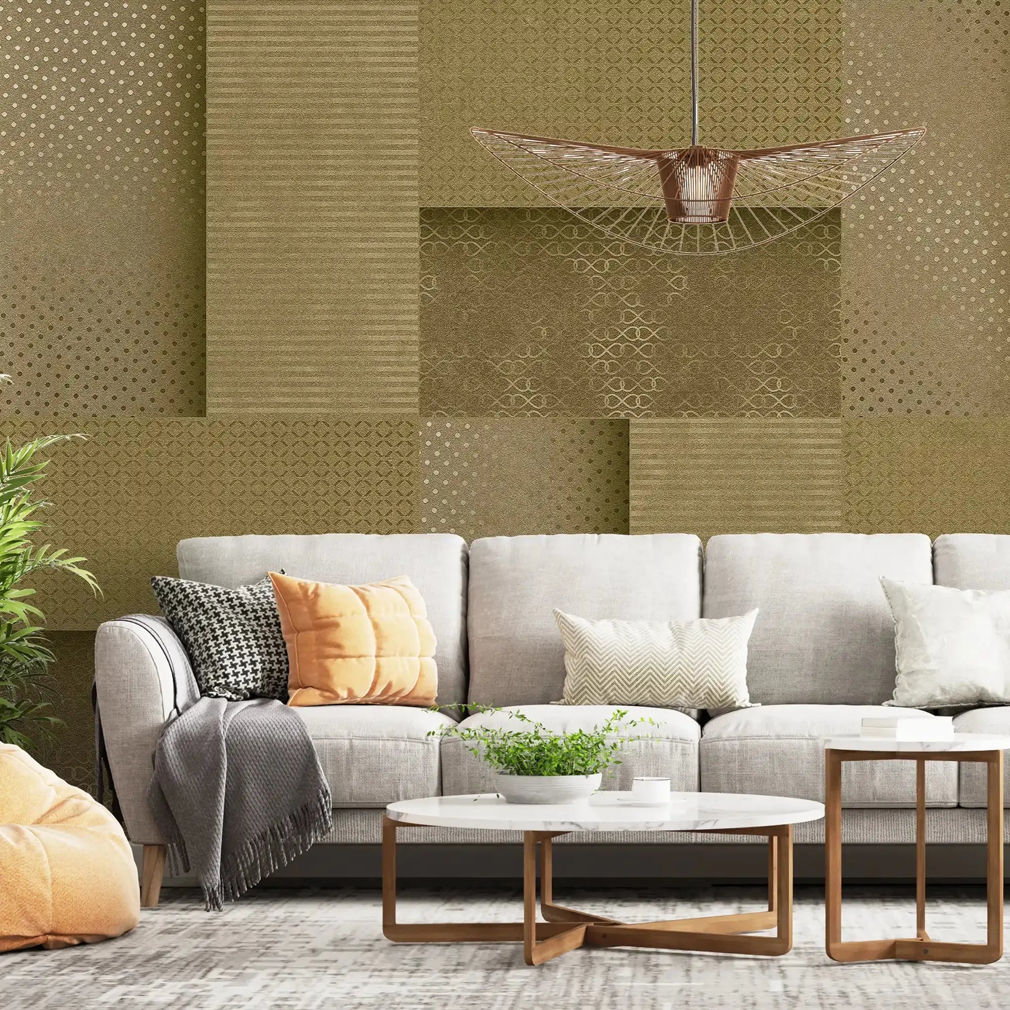 3082-D / Peel and Stick Wallpaper: Blue Tile Square Pattern, Easy Install, Adhesive Wall Decor for Bathroom, Kitchen, and Living Room - Artevella