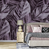 3087-B / Leaf Wallpaper: Green Palm Print, Sticky Wallpaper for Walls, Ideal for DIY Decor & Renters - Artevella