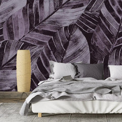 3087-B / Leaf Wallpaper: Green Palm Print, Sticky Wallpaper for Walls, Ideal for DIY Decor & Renters - Artevella