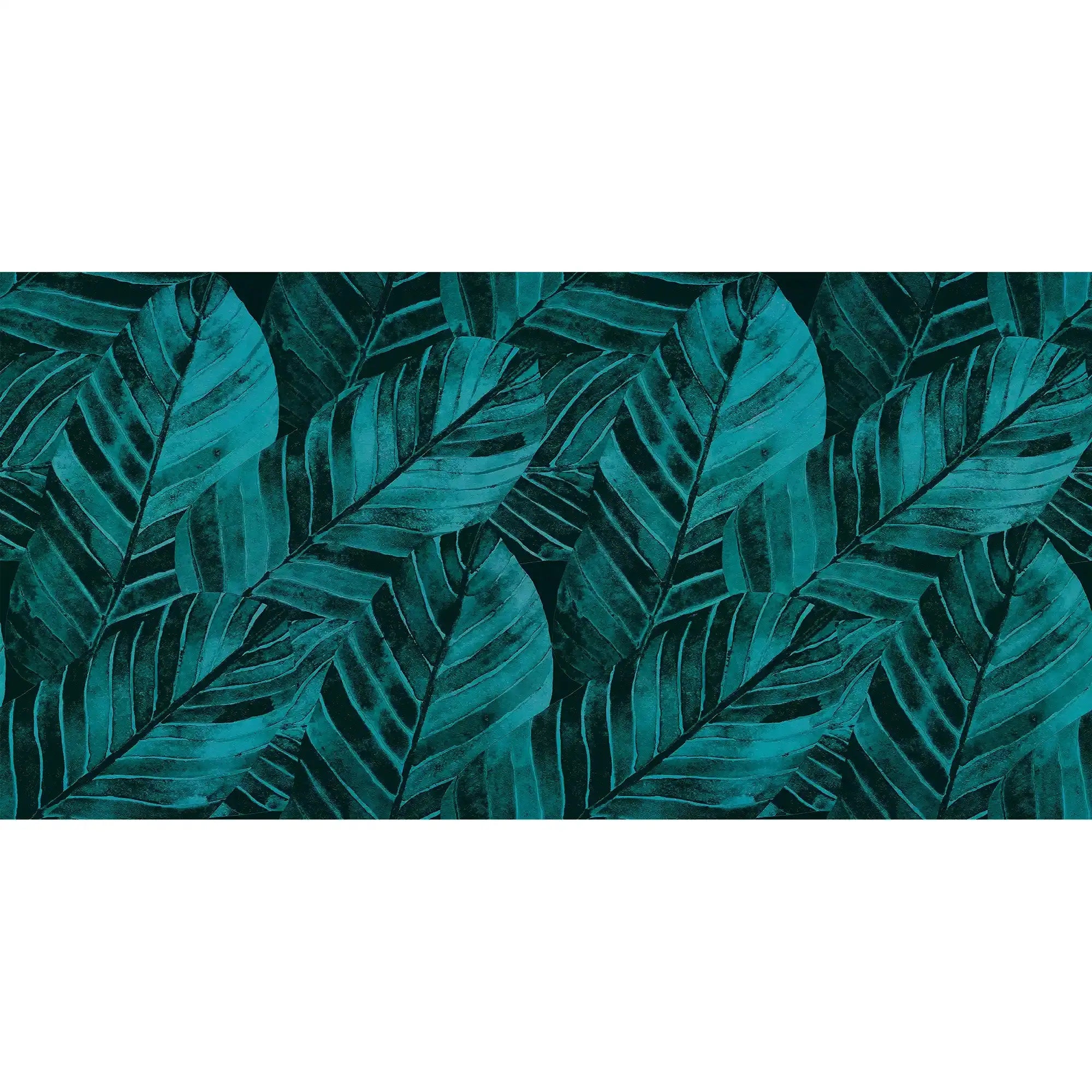 3087-E / Leaf Wallpaper: Green Palm Print, Sticky Wallpaper for Walls, Ideal for DIY Decor & Renters - Artevella
