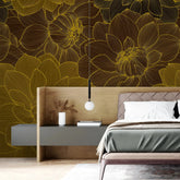 3090-A / Trendy Geometric Floral Self-Adhesive Wallpaper: Transform Your Walls with Easy Install - Artevella