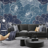 3090-B / Trendy Geometric Floral Self-Adhesive Wallpaper: Transform Your Walls with Easy Install - Artevella