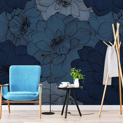 3090-D / Trendy Geometric Floral Self-Adhesive Wallpaper: Transform Your Walls with Easy Install - Artevella