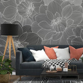 3090-F / Trendy Geometric Floral Self-Adhesive Wallpaper: Transform Your Walls with Easy Install - Artevella