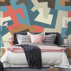 3091-A / Peel and Stick Geometric Wallpaper - Versatile Wall Mural for Bathroom, Bedroom, Kitchen, and Living Room - Artevella