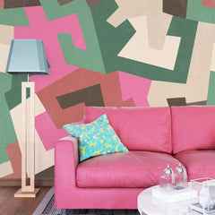 3091-B / Peel and Stick Geometric Wallpaper - Versatile Wall Mural for Bathroom, Bedroom, Kitchen, and Living Room - Artevella