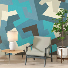 3091-C / Peel and Stick Geometric Wallpaper - Versatile Wall Mural for Bathroom, Bedroom, Kitchen, and Living Room - Artevella