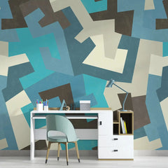 3091-C / Peel and Stick Geometric Wallpaper - Versatile Wall Mural for Bathroom, Bedroom, Kitchen, and Living Room - Artevella